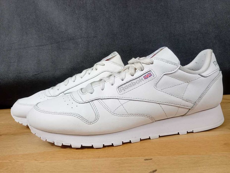 Buty męskie, Reebok Sneakersy Classic Leather, Biały rozmiar 45,5