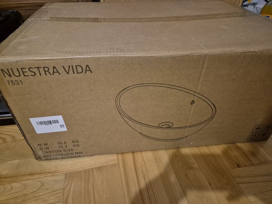 Umywalka nuestra vida nablatowa