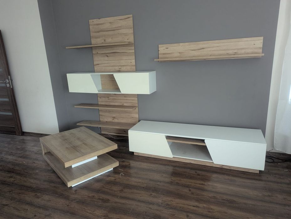 Zestaw meblościanka z szafką rtv,  półką i ławą