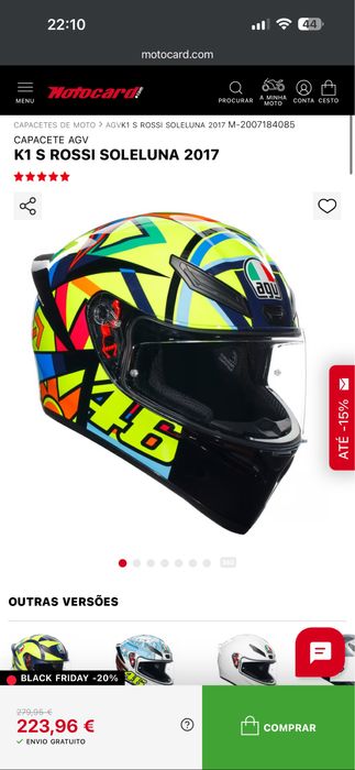 AGV K1 S Rossi soleluna