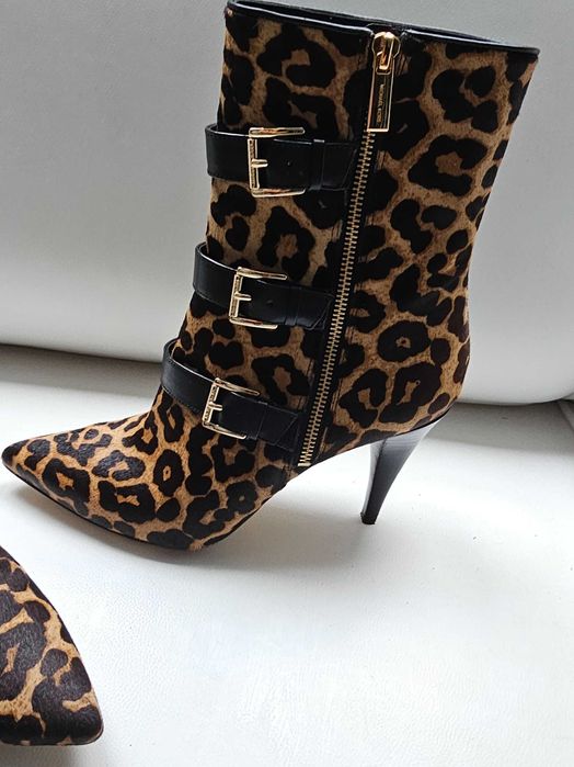 Michael Kors  botki Leopard skóra roz 41