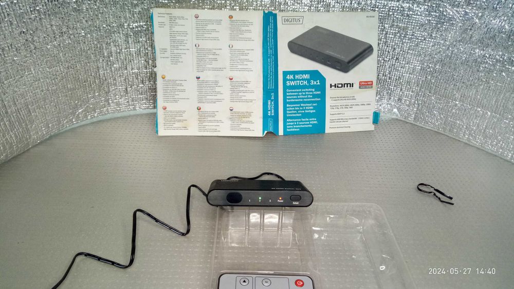 HDMI Переключатель / Коммутатор / Switch 3-в-1 / 4K (60 Гц) (DS-45316)