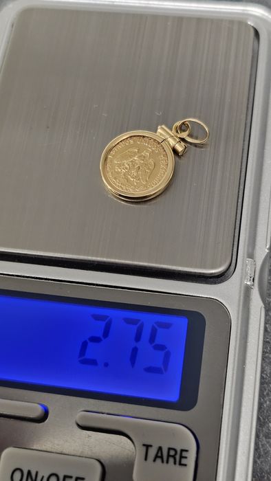 Dos pesos mexicanos ouro com aro 19,2k