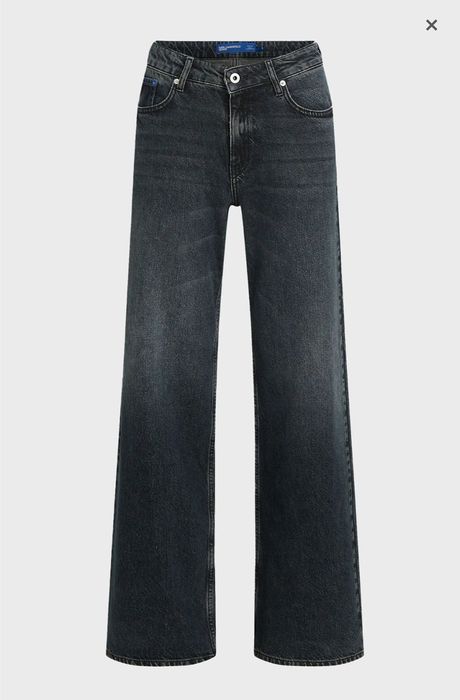 KARL LAGERFELD Жіночі темно-сині джинси KLJ MR RELAXED DENIM