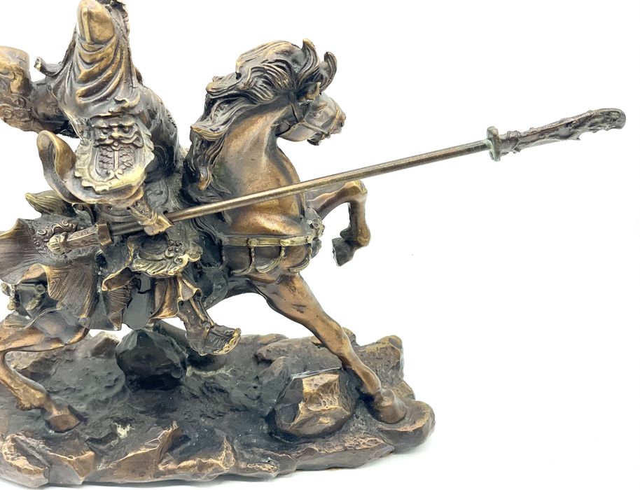 Estátua bronze Guan Yu em bronze chinês