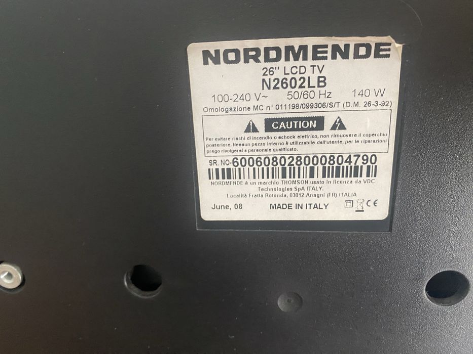 Tv LCD 26” Nordmende