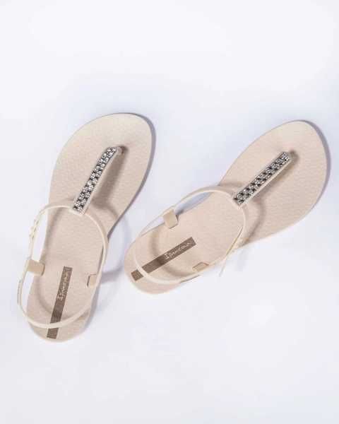 Ipanema Sandal Class japonki damskie beżowe z cyrkoniami r. 37-42