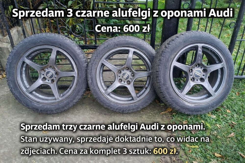 Koła felgi opony audi