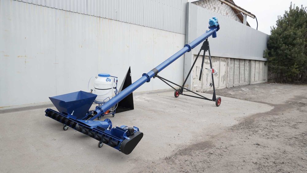 Винтовой конвейер, транспортер. Шнековый погрузчик, зернопогрузчик