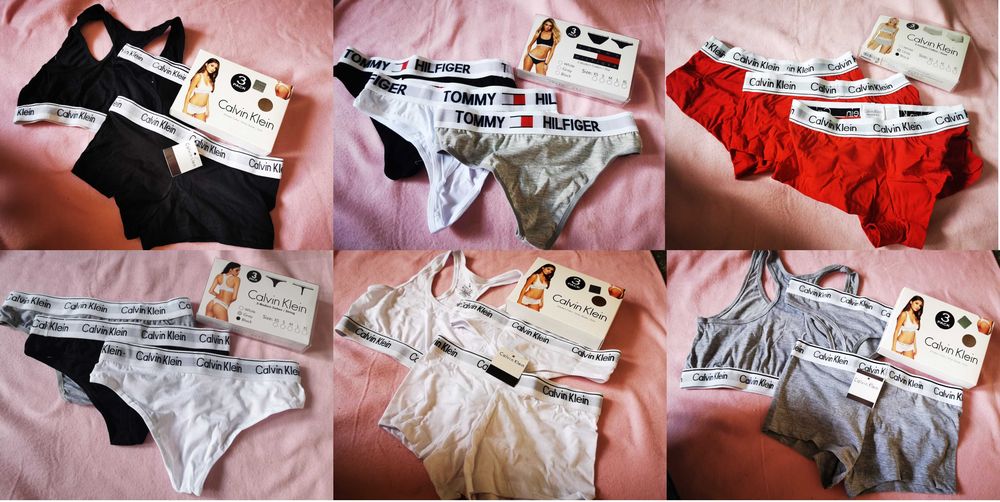 Top Stringi Bokserki Majtki 3pak Calvin Klein Tommy Hilfiger S-XL Premium