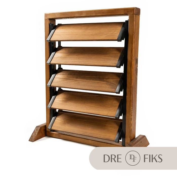 Żaluzje drewniane ogrodowe Shutters Ruchome Deseczki system