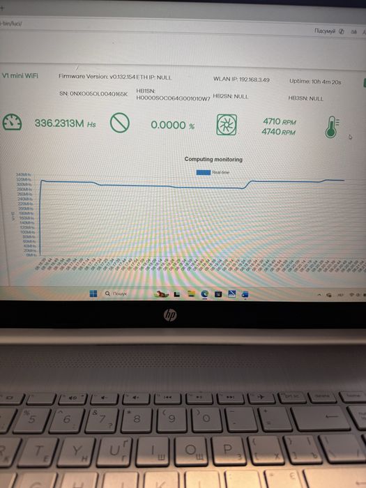 Продам ASIC для домашнього майнингу Ipollo V1 mini 300-320Mh.