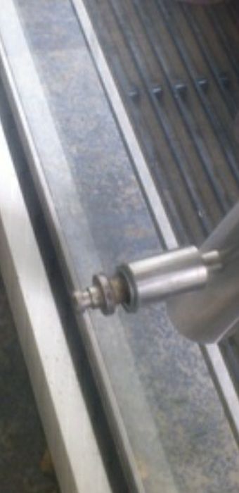 Puxador inox novo, porta de vidro