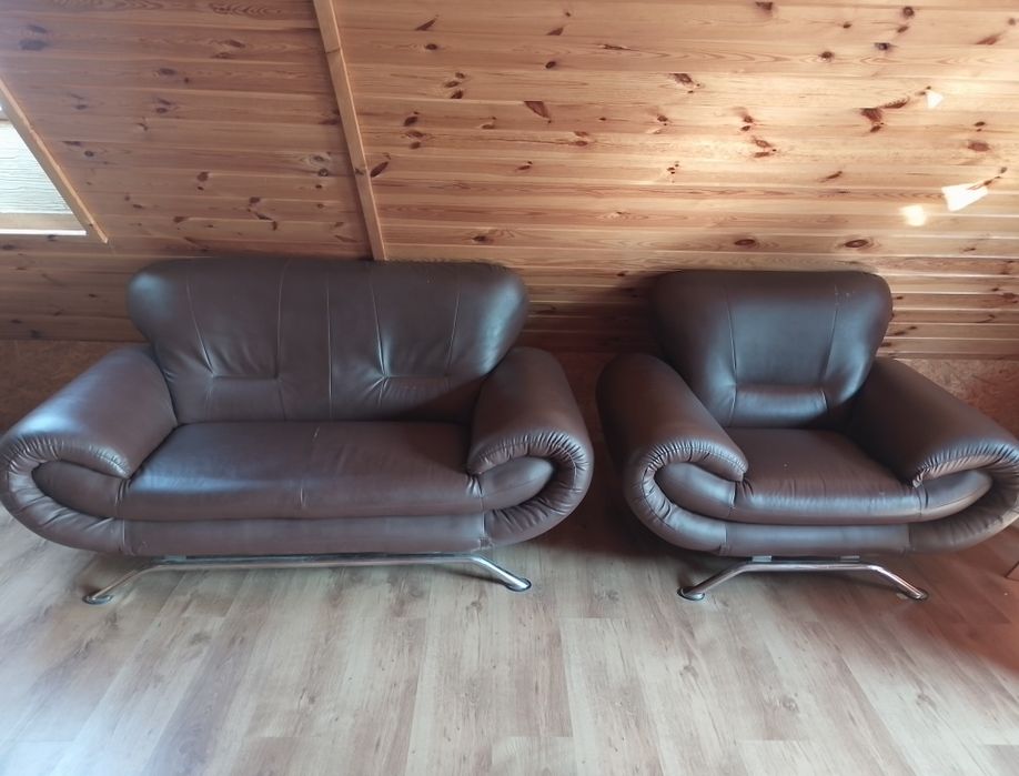 Komplet skórzany 3+2+1