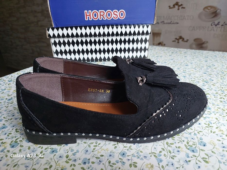 Лофери жіночі чорні 36 розмір