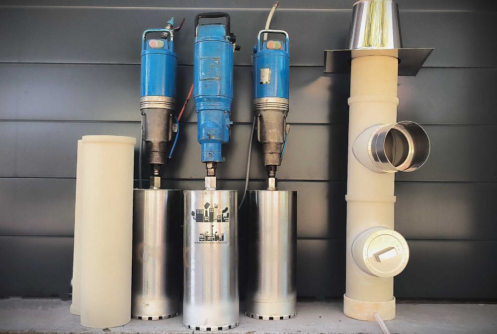 Naprawa komina frezowanie rozwiercanie kominów wkłady ceramiczne komin