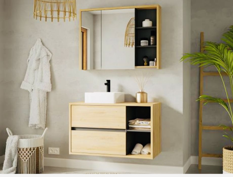 Armario WC com espelho NOVO