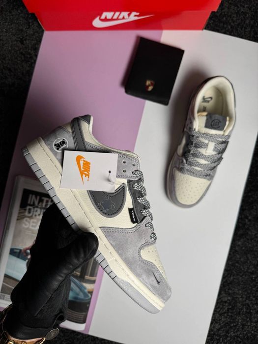 Жіночі кросівки найк данк лоу Nike SB Dunk Low x KAWS Grey Beige [36-41]