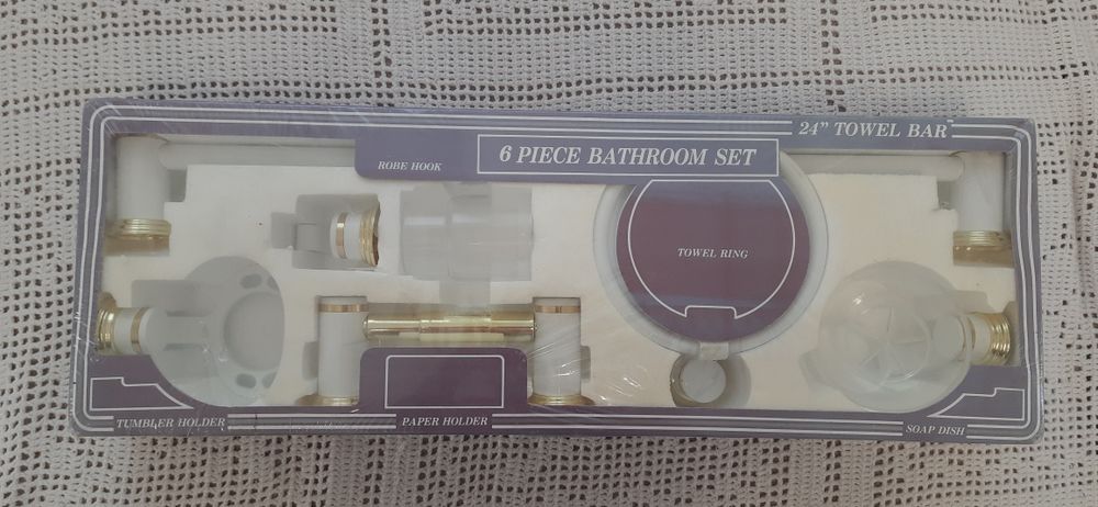 Сантехника белый металлический набор для ванной