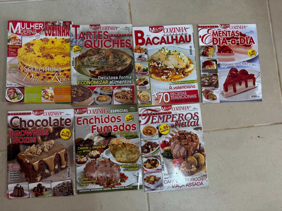 Revista Receitas de Cozinha Culinária Pastelaria - VER VÁRIAS