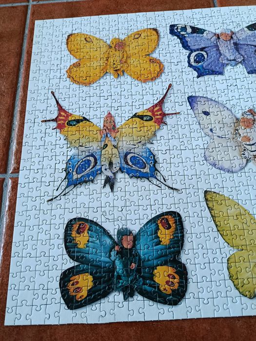 Puzzle Vintage 1000 Peças Butterfly Babies de Anne Geddes - Completo