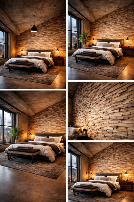 Panel ścienny  3d mahoń, teak, suar
