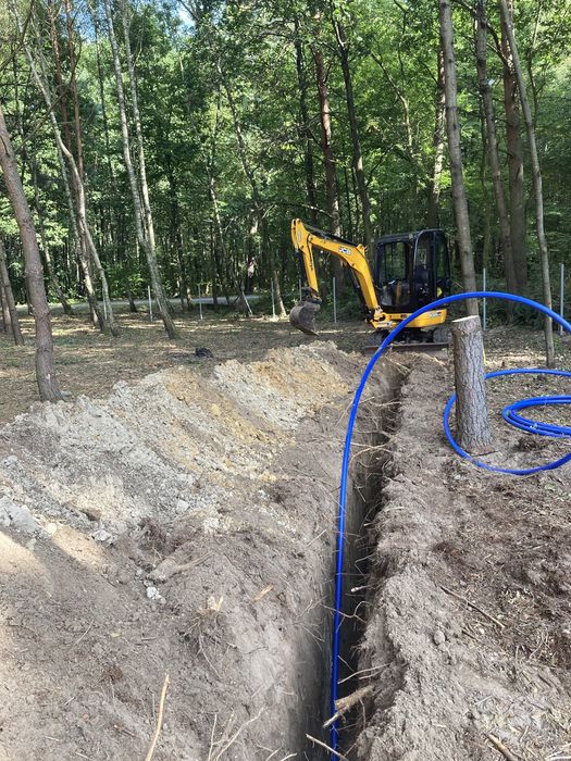 Usługi minikoparka wozidło 5T 4x4 roboty ziemne przyłacza wiertnica