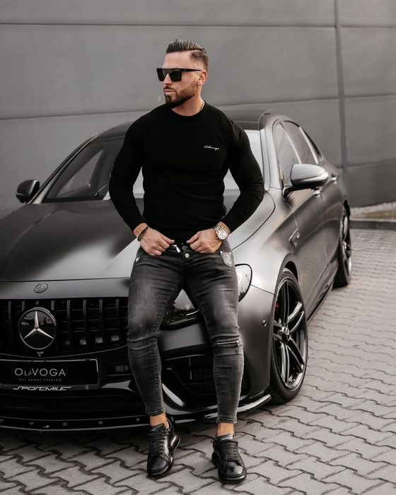 Sweterek Olavoga Yuza M L XL beżowy biały czarny