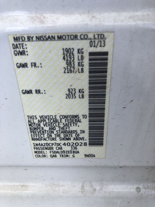 Nissan leaf 2013 рестал