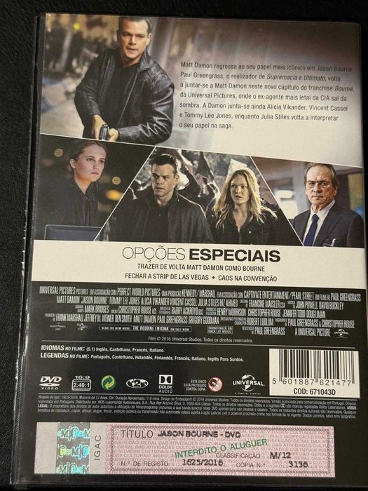 DVD do filme Jason Bourne