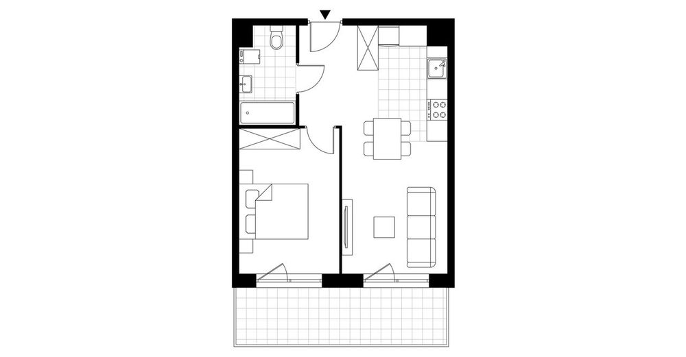 2-pokojowe mieszkanie 41m2 + balkon Bez Prowizji