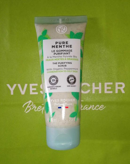 Скраб для очищения и матовости кожи с Мятой Ив Роше Pure Menthe