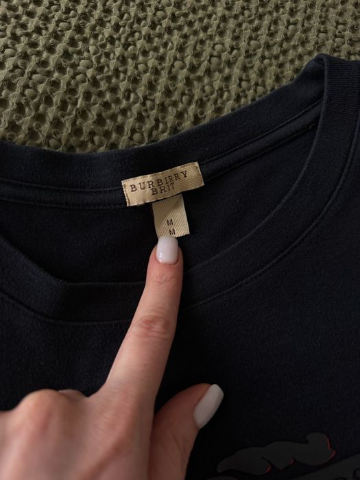 Футболка темно синя Burberry