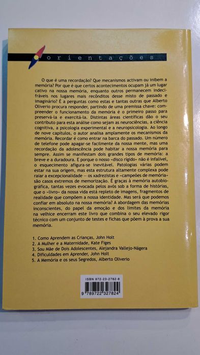 livro - A Memória e os seus Segredos - Alberto Oliverio