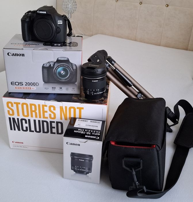 Canon EOS 2000D plus 2 obiektywy jak nowy