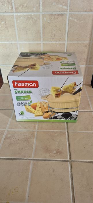 Набір для фондю Fissman Line Cheese (кераміка, 12 предметів), бв