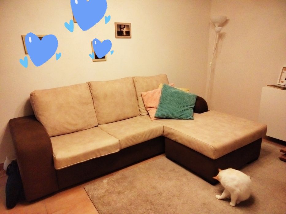 Sofá com chaise long