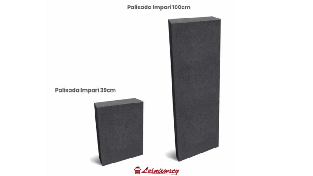 Palisada betonowa IMPARI 100x30x8 grafit - KURIER , cała POLSKA