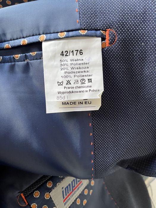 garnitur męski (176 cm) - komplet / granatowy