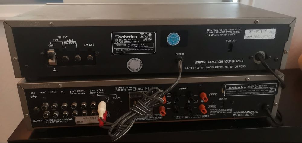 Wieża Technics wzmacniacz SU 8022 oraz tuner ST 8011