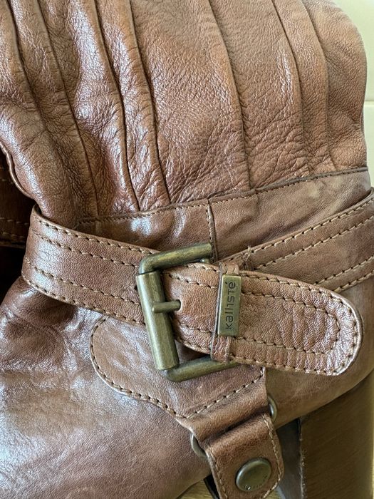 Botas em pele, Kallisté, tamanho39 castanho