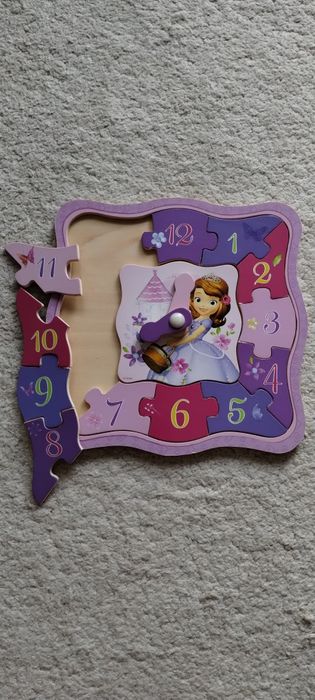 Puzzle drewniane zegar Księżniczka Zosia