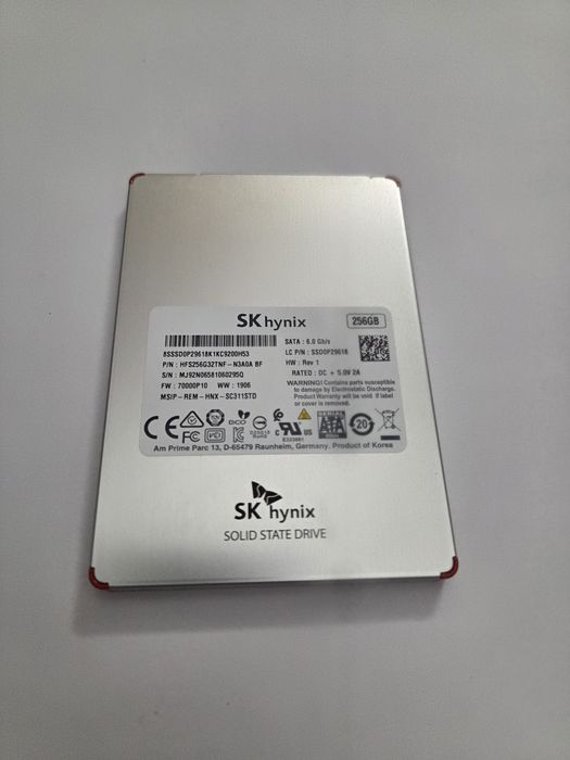 Dysk SSD Hynix 256GB 2.5 cala HFS256G32TNF - N3AOA (Testy na zdjeciach)