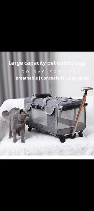 Transportador de animais de estimação   com rodas - Baixa de preço