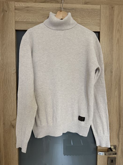 Sweter beżowy H&M L.O.G.G. golf XS