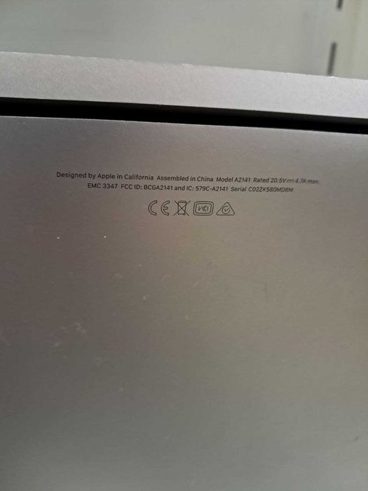 Ноутбук Apple MacBook Pro (16-inch 2019) A2141 Core i7/RAM16GB/SSD512GB