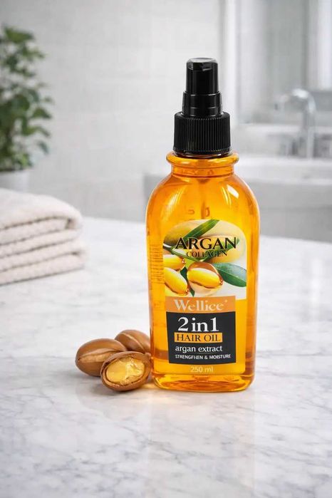 Масло для волос Argan Collagen 2 в 1 с аргановым маслом и коллагеном