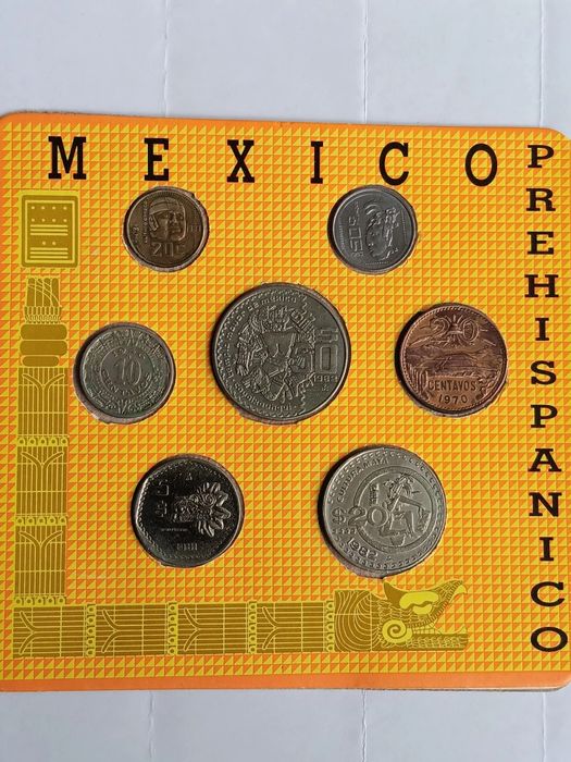 Set de moedas diversas do México