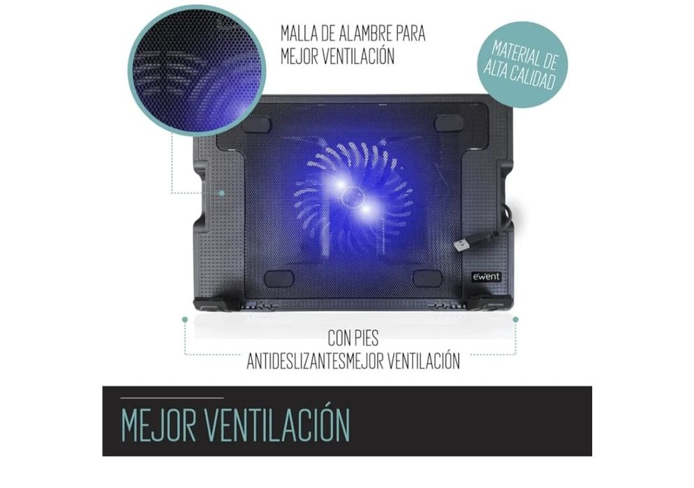 Suporte para portátil até 17' com sistema de refrigeração