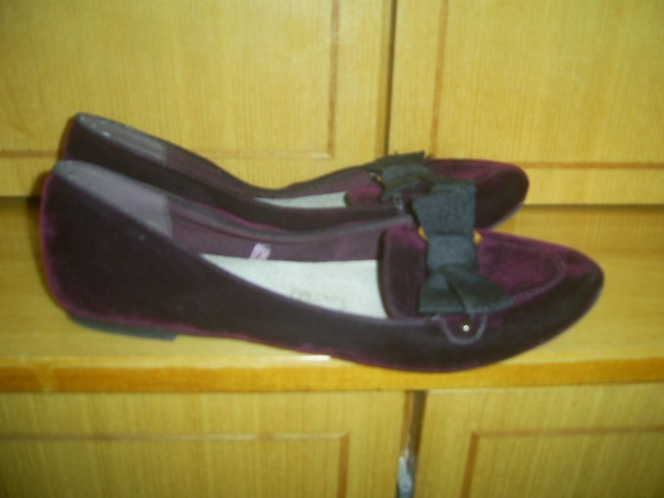 Бархатные балетки, туфли 38 размер